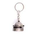 LLAVERO CASCO PBG 3,5 CM PLATA