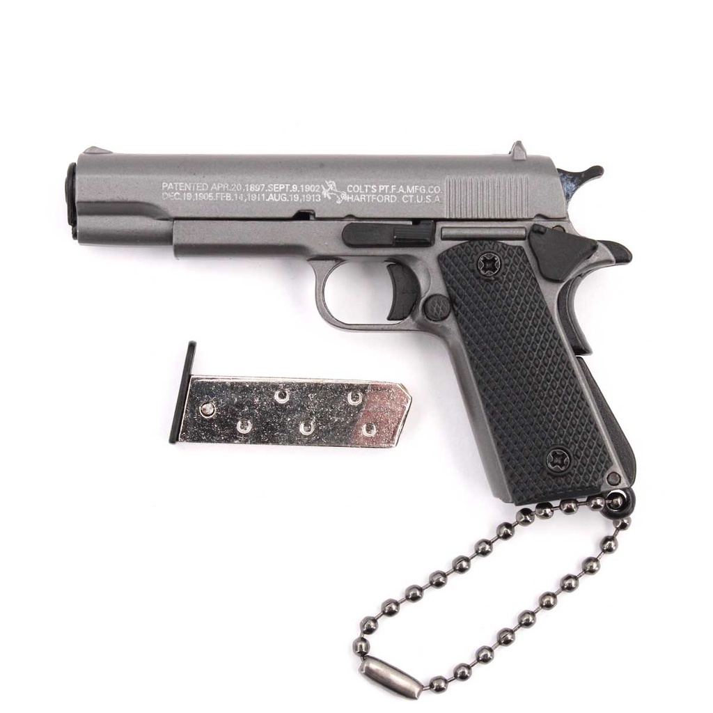 LLAVERO PISTOLA 1911 7 CM GRIS