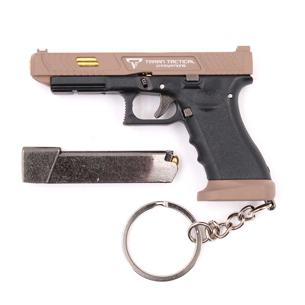 LLAVERO PISTOLA G34 7,5 CM TAN/NEGRA