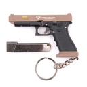 LLAVERO PISTOLA G34 7,5 CM TAN/NEGRA