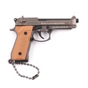 LLAVERO PISTOLA B92F 7,5 CM NEGRO/MARRON