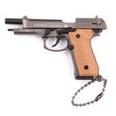 LLAVERO PISTOLA B92F 7,5 CM NEGRO/MARRON