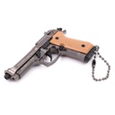 LLAVERO PISTOLA B92F 7,5 CM NEGRO/MARRON
