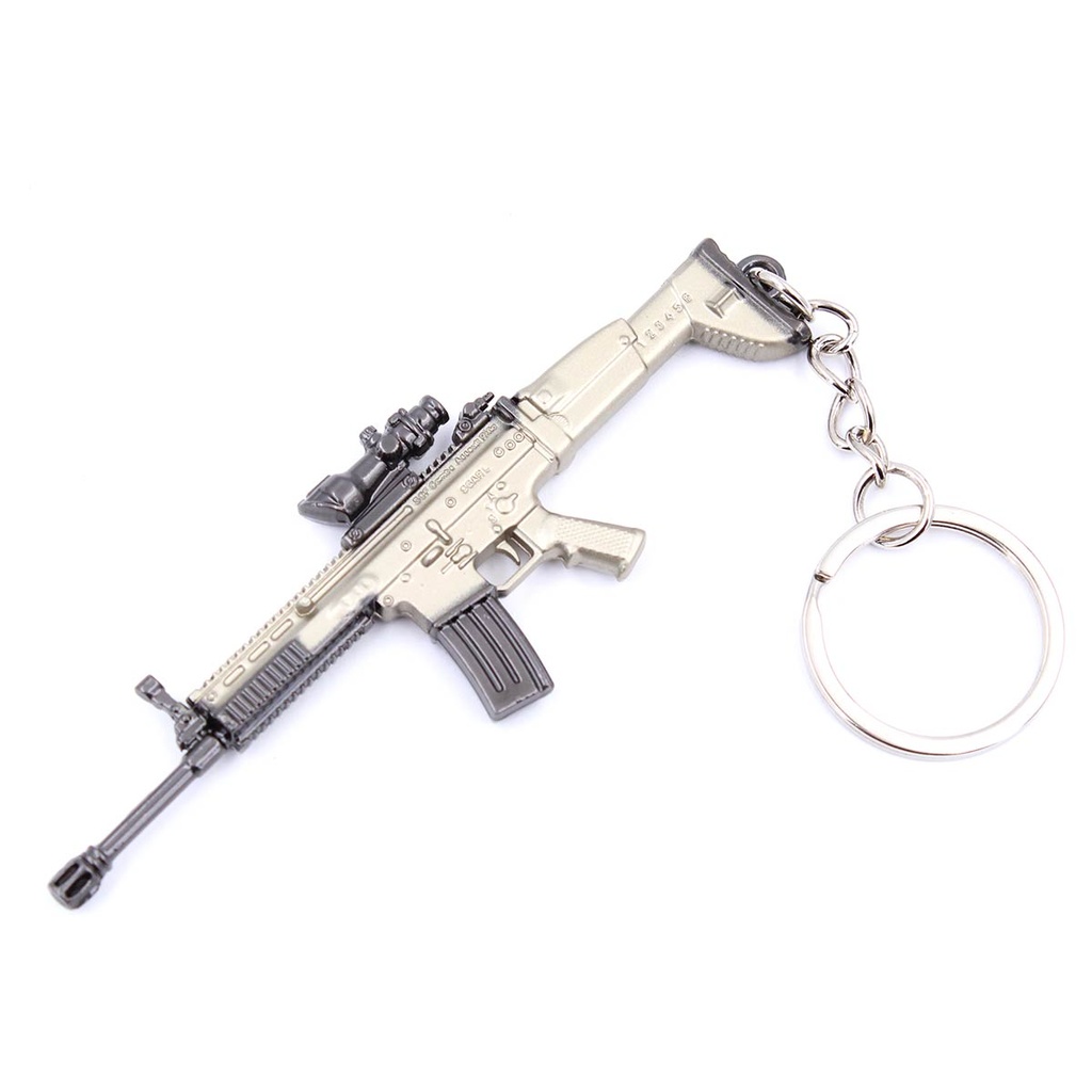 LLAVERO FUSIL SCAR-L 9 CM TAN