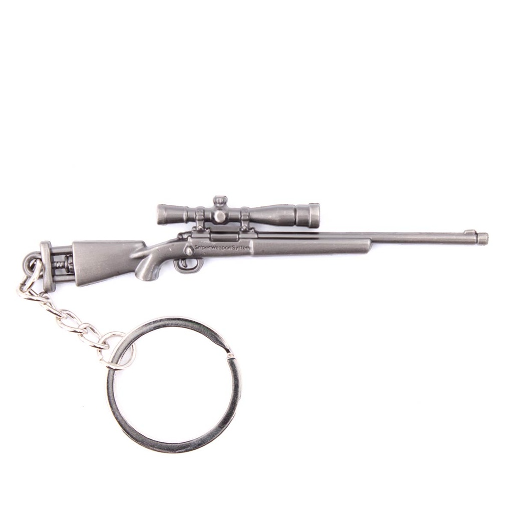 LLAVERO FUSIL M24 9 CM PLATA
