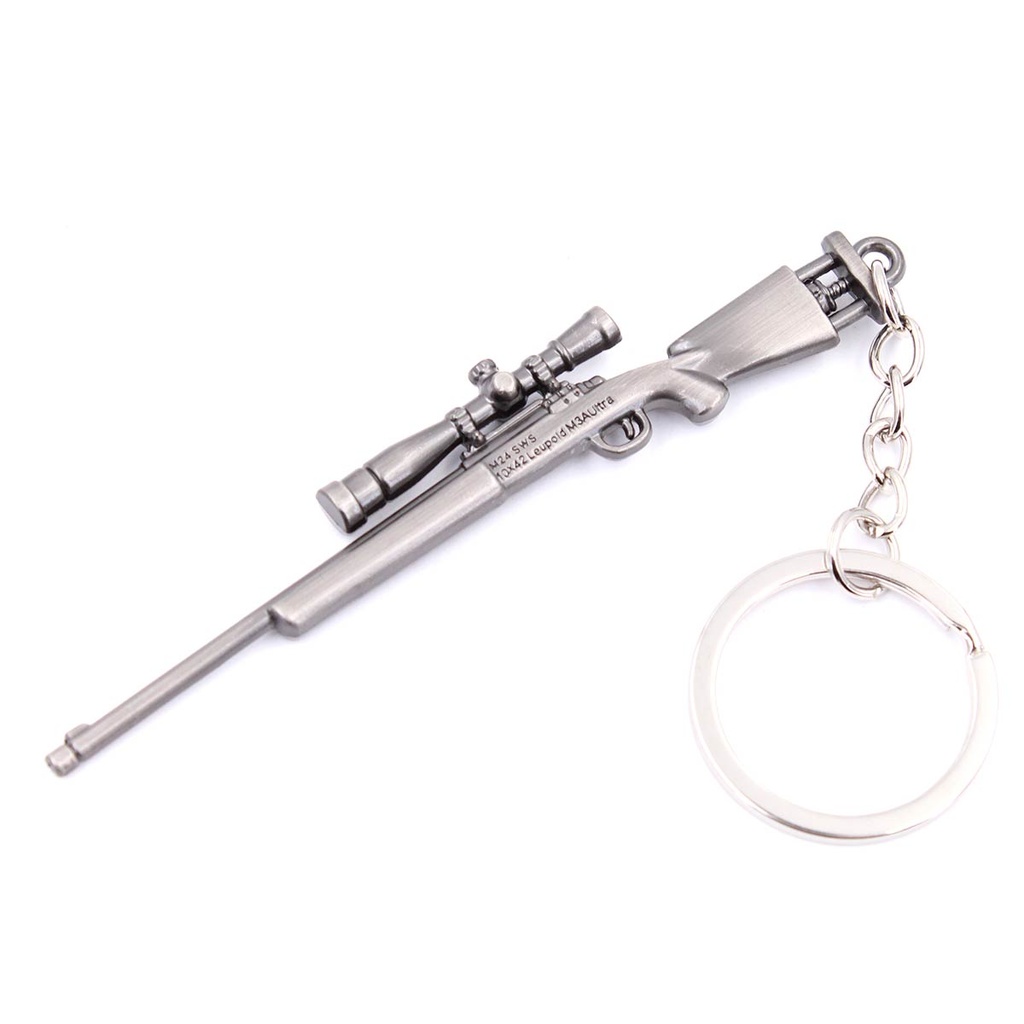LLAVERO FUSIL M24 9 CM PLATA