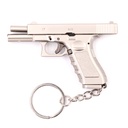 LLAVERO PISTOLA G17 7 CM PLATA
