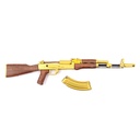 FUSIL AK ESCALA 1:3 24 CM DORADO