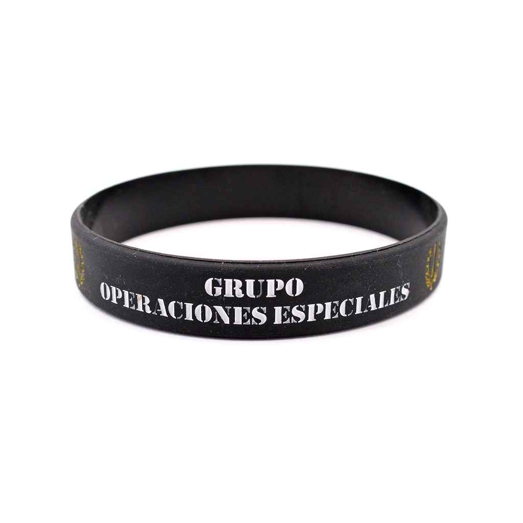 PULSERA IMMORTAL PVC G.O.E NEGRA