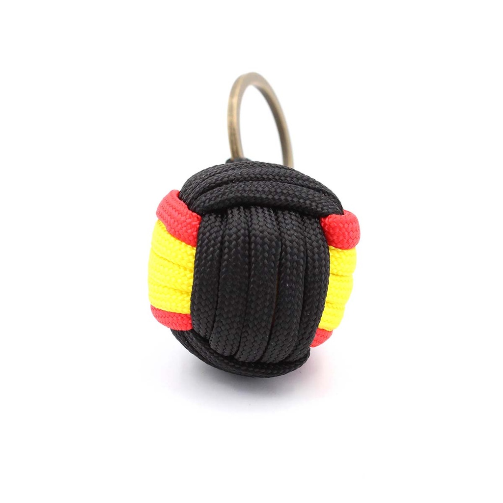 LLAVERO BOLA IMMORTAL PARACORD BANDERA ESPAÑA NEGRO