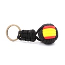 LLAVERO BOLA IMMORTAL PARACORD BANDERA ESPAÑA NEGRO