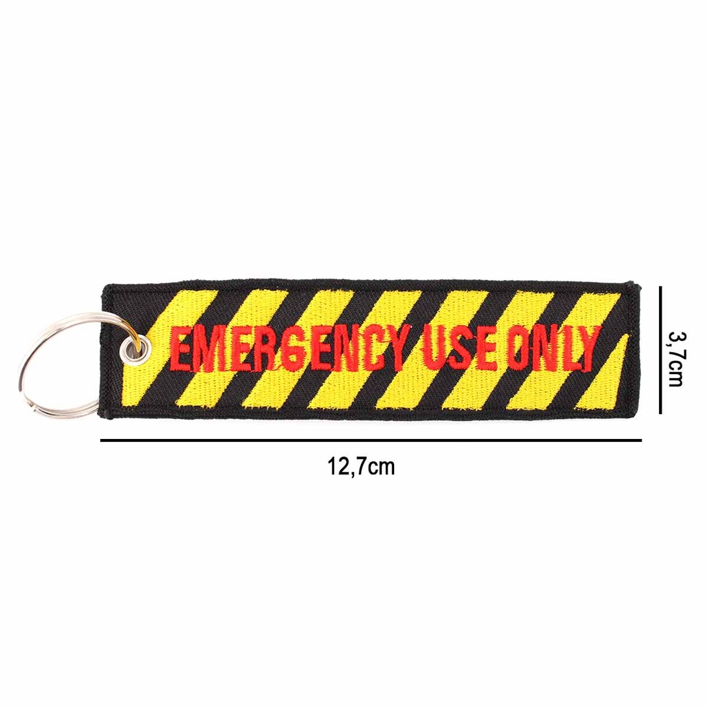 LLAVERO CINTA RECTANGULAR IMMORTAL DANGER AMARILLO-NEGRO