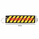 LLAVERO CINTA RECTANGULAR IMMORTAL DANGER AMARILLO-NEGRO
