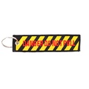 LLAVERO CINTA RECTANGULAR IMMORTAL DANGER AMARILLO-NEGRO