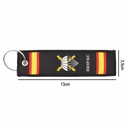 LLAVERO CINTA RECTANGULAR IMMORTAL BRIPAC TRIUNFAR O MORIR NEGRO