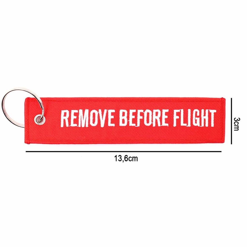 LLAVERO CINTA RECTANGULAR IMMORTAL REMOVE F18 ROJO