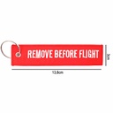 LLAVERO CINTA RECTANGULAR IMMORTAL REMOVE F18 ROJO