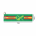 LLAVERO CINTA RECTANGULAR IMMORTAL G. CIVIL VIRGEN VERDE/NEGRO