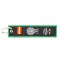LLAVERO CINTA RECTANGULAR IMMORTAL G. CIVIL VIRGEN VERDE/NEGRO