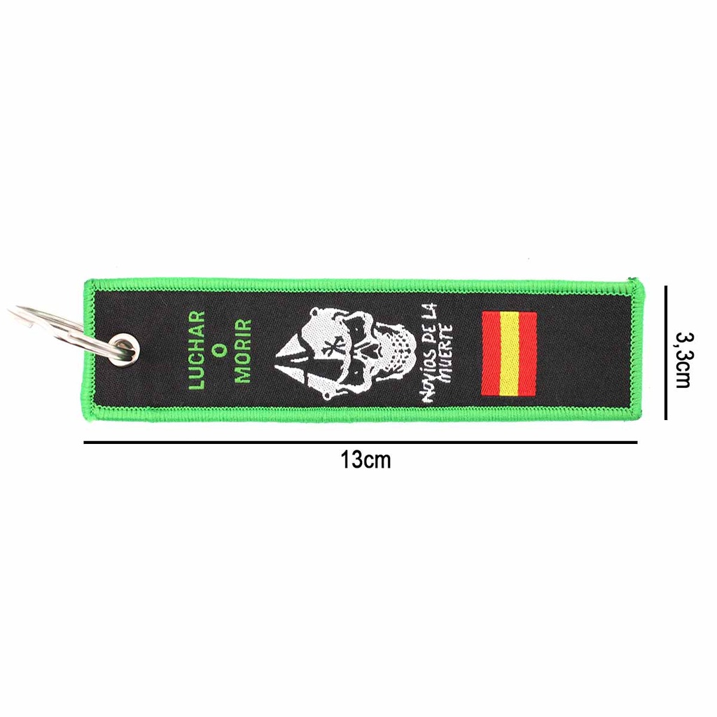 LLAVERO CINTA RECTANGULAR IMMORTAL LEGION CRISTO NEGRO
