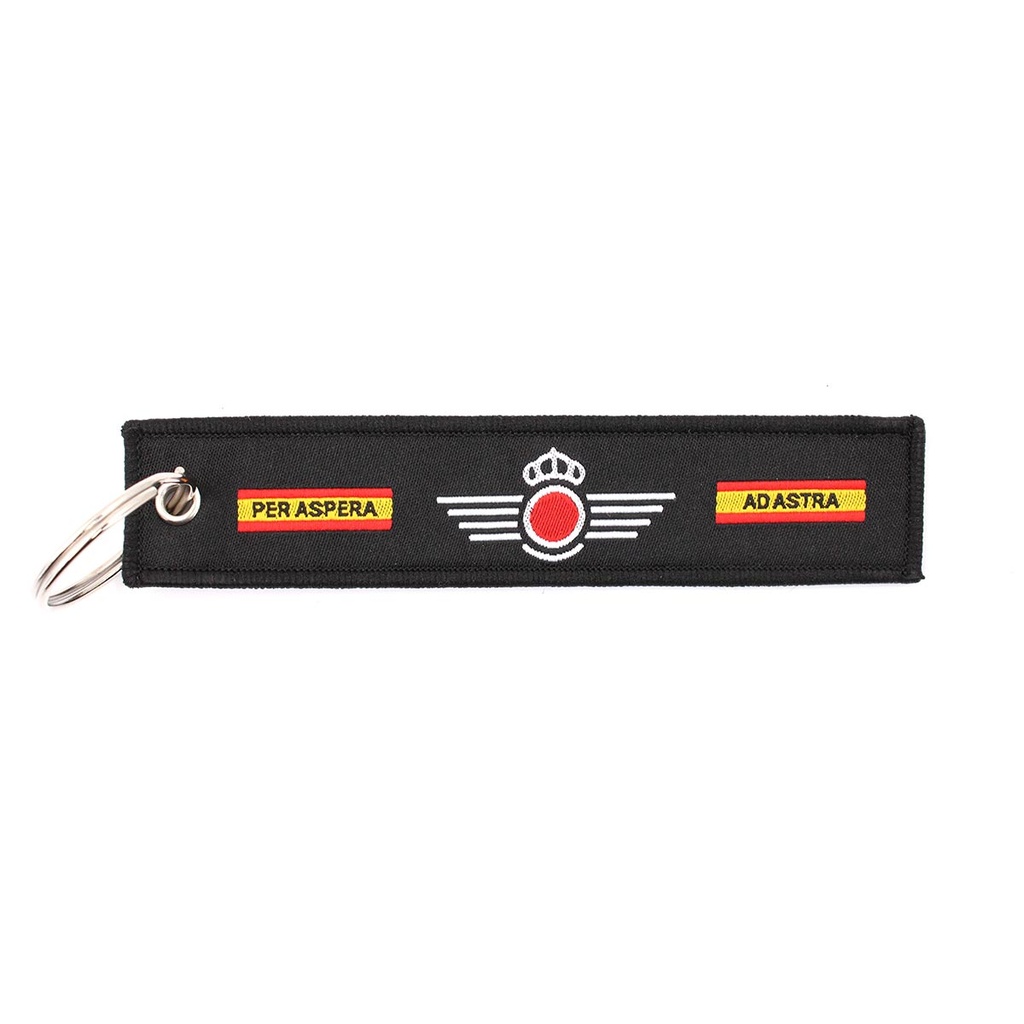 LLAVERO CINTA RECTANGULAR IMMORTAL EJERCITO DEL AIRE NEGRO