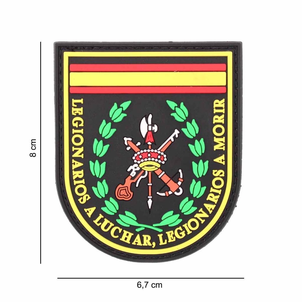 PARCHE IMMORTAL PVC 3D LEGIONARIOS A LUCHAR NEGRO