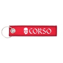 LLAVERO CORSO CINTA RECTANGULAR ROJO
