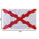 BANDERA BORGOÑA IMMORTAL RASO 150 X 90 BLANCA/ROJA