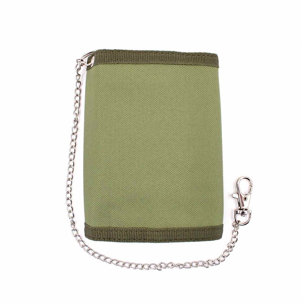 CARTERA IMMORTAL NYLON C/CADENA VERDE