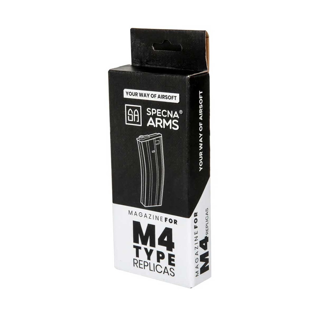CARGADOR FUSIL METALICO SPECNA ARMS M4 120RDS 1PCS NEGRO
