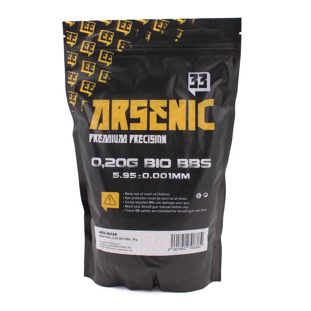BOLAS ARSENIC KRIPTON BIO 0.20G 1KG BLANCA