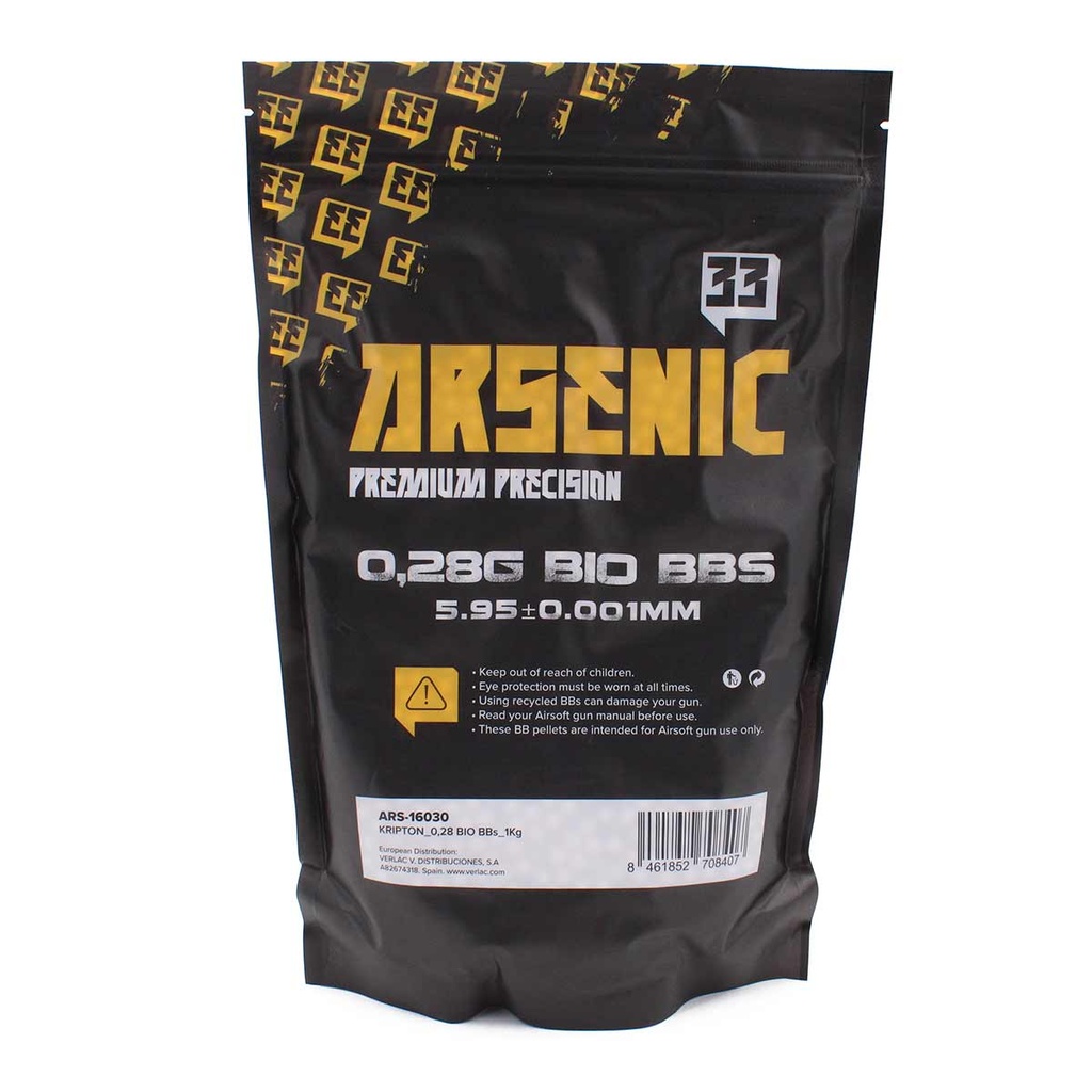 BOLAS ARSENIC KRIPTON BIO 0.28G 1KG BLANCA