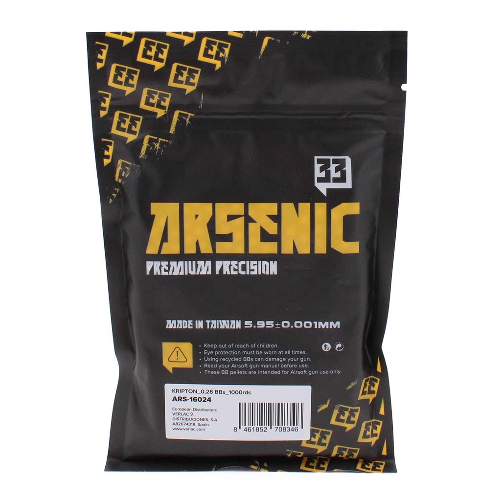 BOLAS ARSENIC KRIPTON 0.28G 1000RDS BLANCA