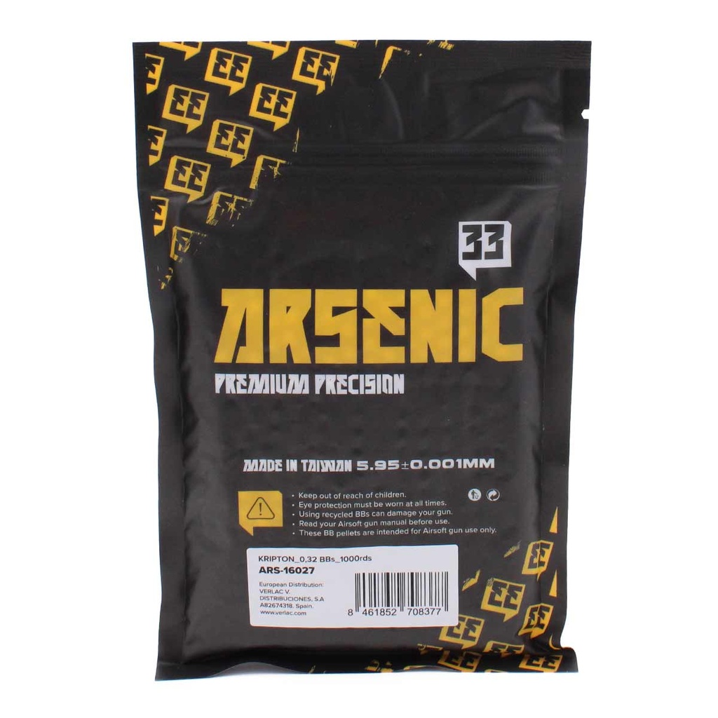 BOLAS ARSENIC KRIPTON 0.32G 1000RDS BLANCA