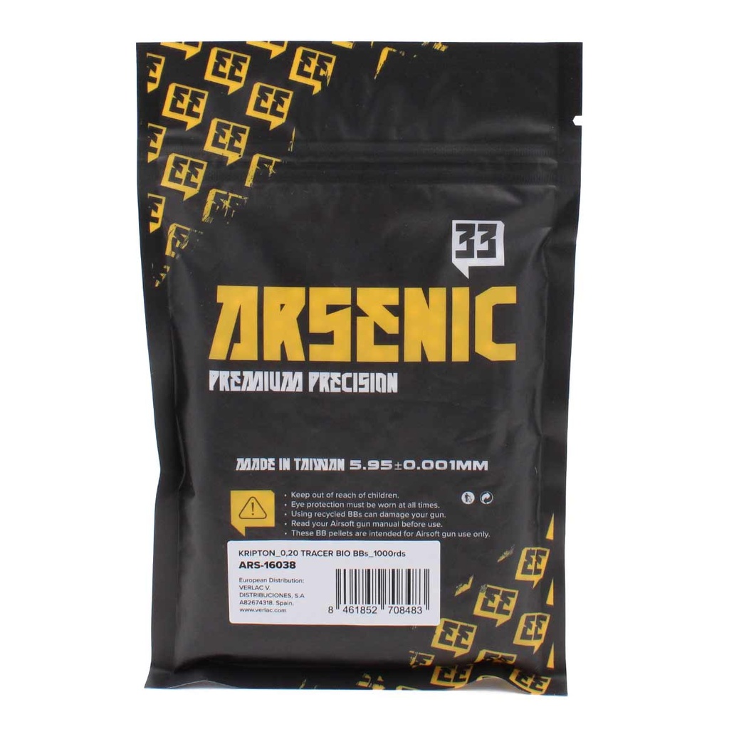 BOLAS ARSENIC KRIPTON BIO TRAZADORA 0.20G 1000RDS VERDE