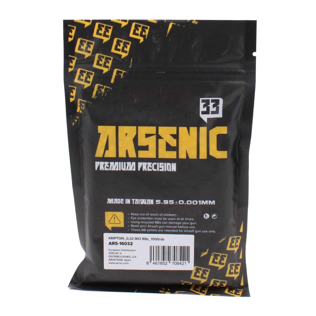 BOLAS ARSENIC KRIPTON BIO 0.32G 1000RDS BLANCA