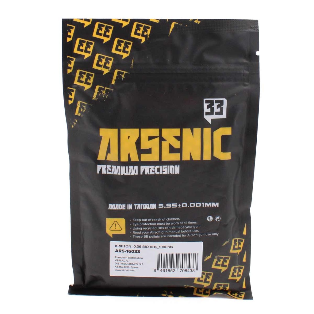 BOLAS ARSENIC KRIPTON BIO 0.36G 1000RDS BLANCA