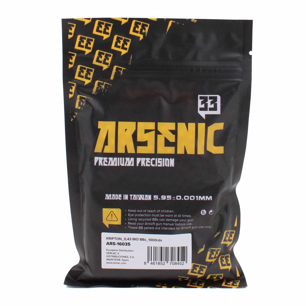 BOLAS ARSENIC KRIPTON BIO 0.43G 1000RDS BLANCA