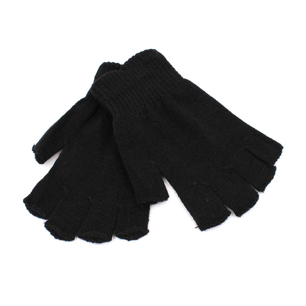 GUANTE ACRILICO THERMAL DEDOS CORTADOS NEGRO