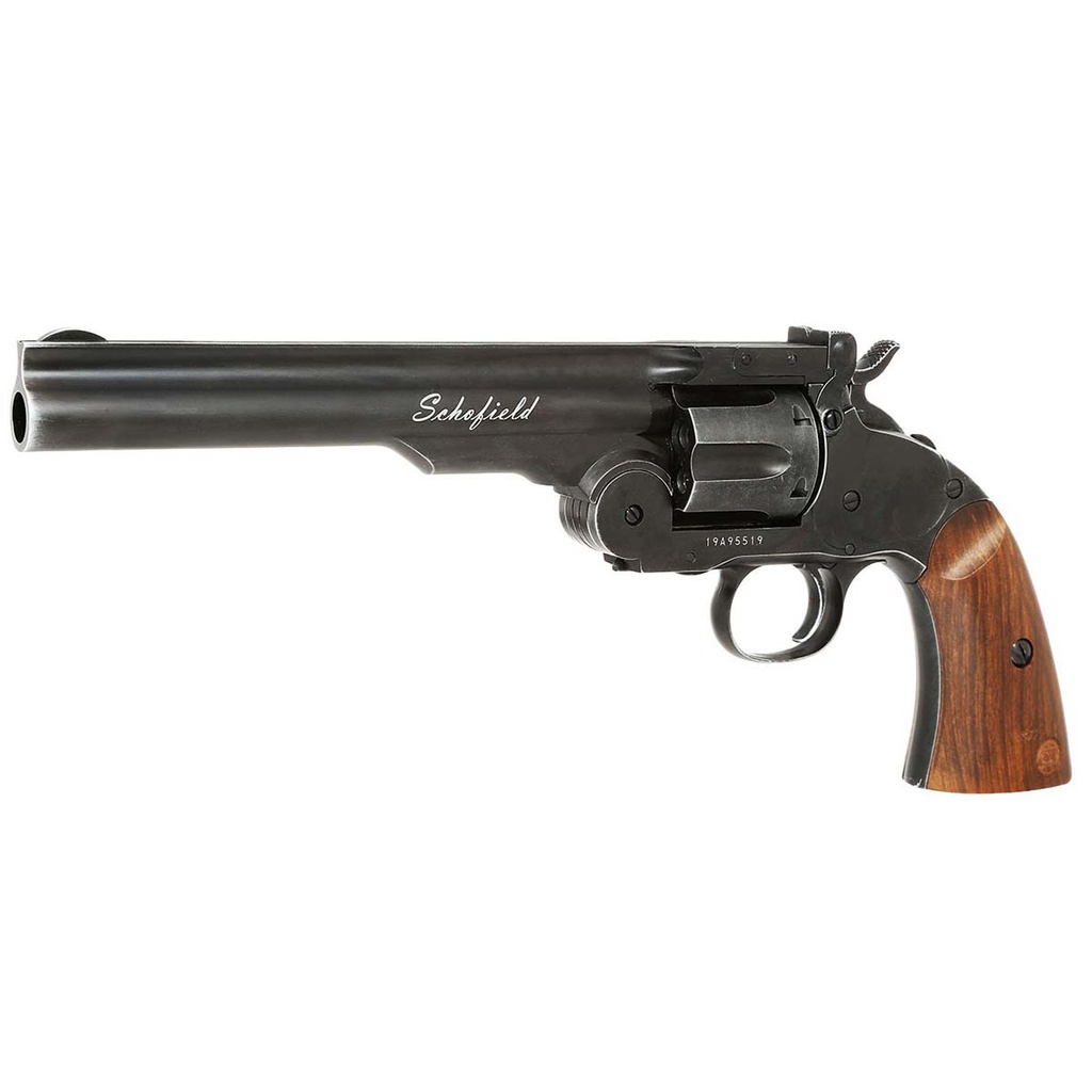 REVOLVER ASG SCHOFIELD 6" CO2 4.5 NEGRO/MARRON