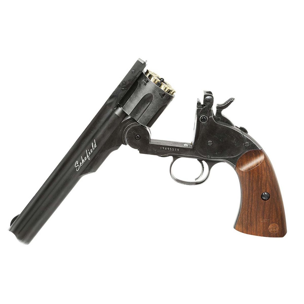 REVOLVER ASG SCHOFIELD 6" CO2 4.5 NEGRO/MARRON