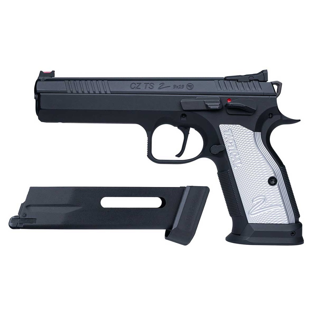 PISTOLA ASG CZ TS2 GAS/CO2 NEGRA/PLATA