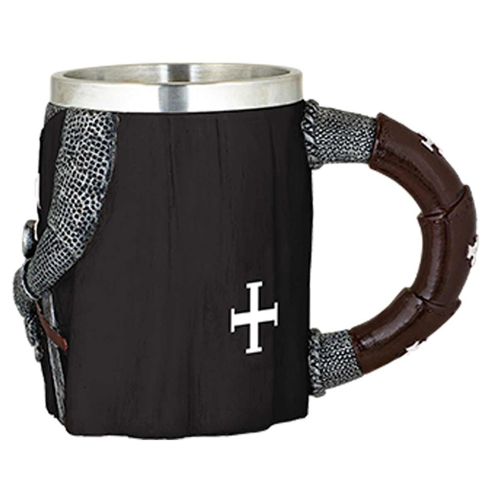 TAZA TEMPLARIA TOLE 10 CRUZ ESPADA