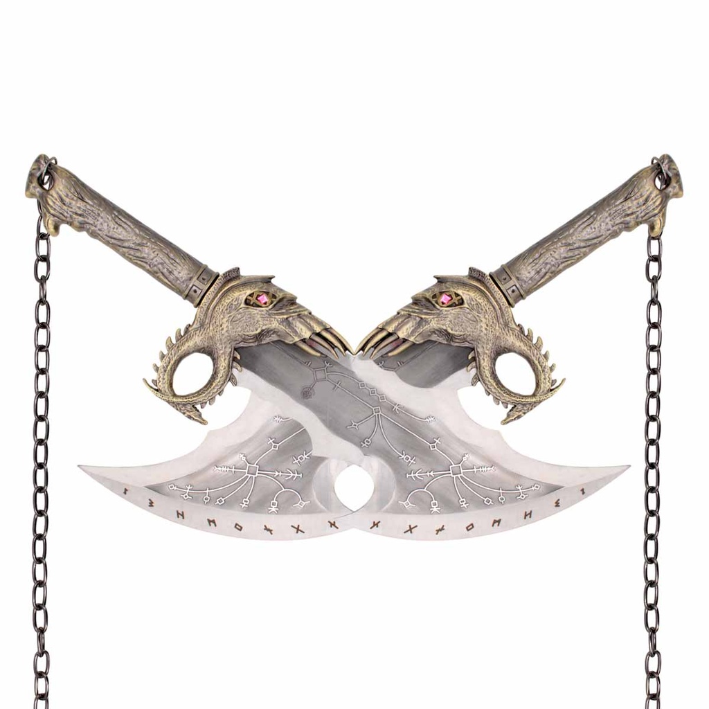 ESPADA 6054 2PCS GOW 54CM PLATA-DORADA