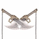 ESPADA 6054 2PCS GOW 54CM PLATA-DORADA