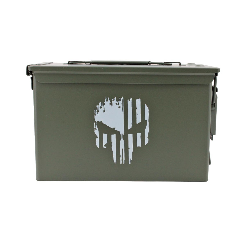 CAJA MUNICION METALICA PUNISHER GR CAL 50 VERDE
