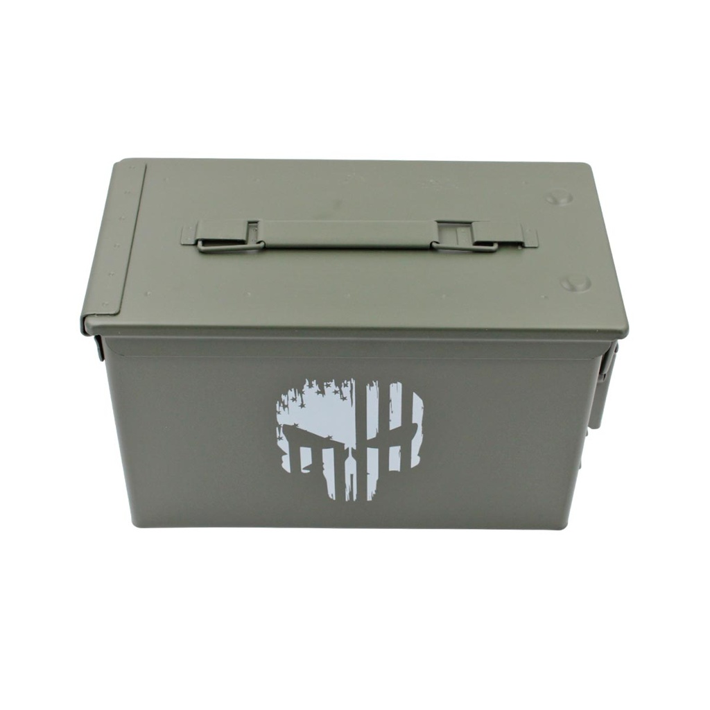 CAJA MUNICION METALICA PUNISHER GR CAL 50 VERDE