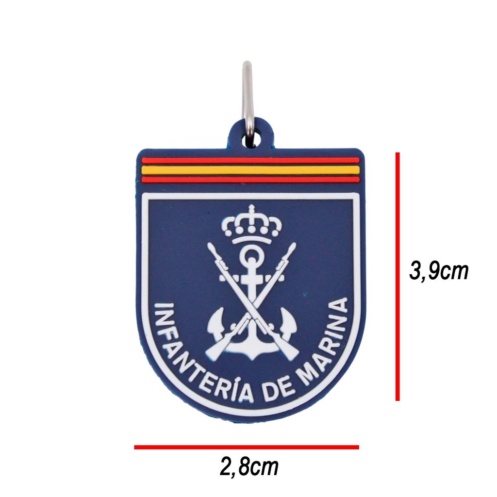 LLAVERO IMMORTAL PVC INFANTERIA MARINA AZUL