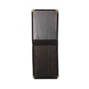 CARTERA PIEL BILLETERO REFUERZO DORADO NEGRA