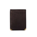 CARTERA PIEL BILLETERO REFUERZO DORADO NEGRA